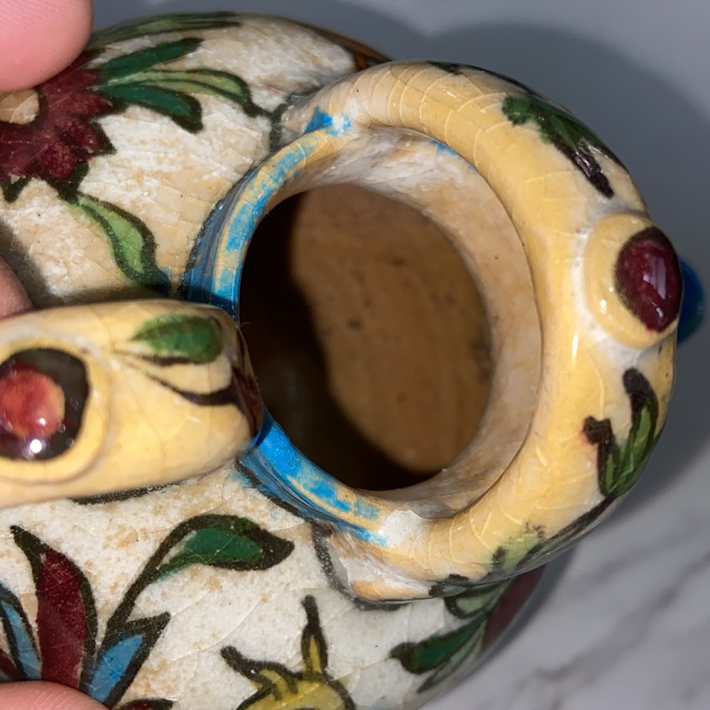 Vintage Collectible Hand Made Hand Painted Pottery Jug - Picture 11 of 17